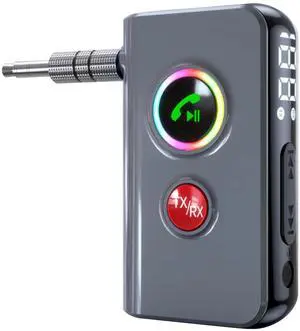 Biaze Bluetooth 5.4 Transmitter and Receiver 2 in 1 - Wireless Audio Adapter with 3.5 mm AUX Connector for in-car use - Low-Latency Dual-Mode, hi-fi Stereo, Plug and Play