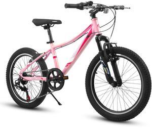 20 inch Children's Bicycle, Shock Absorbing Front Fork, 21 - Speed, V - brakes, Mountain Tire, Boys and Girls Kids Bike for Outdoor Adventure