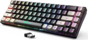 GEODMAER 65% Wireless Gaming Keyboard, Rechargeable Backlit Gaming Keyboard, Ultra-Compact Mini Mechanical Feel Anti-ghosting Keyboard for PC Laptop PS5 PS4 Xbox One Mac Gamer(Black-Grey) GEODMAER 65% Wireless Gaming Keyboard, Rechargeable Backlit Gaming Keyboard, Ultra-Compact Mini Mechanical Feel Anti-ghosting Keyboard for PC Laptop PS5 PS4 Xbox One Mac Gamer(Black-Grey)