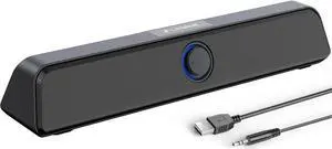 Computer Speakers, Dual 5W PC Speaker, USB-A/USB-C Powered Laptop Speaker, 3.5mm Audio-in Wired Computer Speakers for Desktop Monitor,Laptop,Tablets,Plug-n-Play (Black) Computer Speakers, Dual 5W PC Speaker, USB-A/USB-C Powered Laptop Speaker, 3.5mm Audio-in Wired Computer Speakers for Desktop Monitor,Laptop,Tablets,Plug-n-Play (Black)