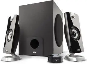 Cyber Acoustics CA-3090 2.1 Speaker System with Subwoofer with 18W of Power Easy Setup and Convenient Controls, Great for Music, Movies, and Gaming Cyber Acoustics CA-3090 2.1 Speaker System with Subwoofer with 18W of Power Easy Setup and Convenient Controls, Great for Music, Movies, and Gaming