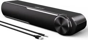 A30 Wired Computer Speakers Bar Laptop Speakers for Monitor, 13.78in PC Computer Soundbar - Clear Loud Sound, USB-Powered w/3.5mm AUX, Big Dial Volume Control - Laptop Tablet Compatible A30 Wired Computer Speakers Bar Laptop Speakers for Monitor, 13.78in PC Computer Soundbar - Clear Loud Sound, USB-Powered w/3.5mm AUX, Big Dial Volume Control - Laptop Tablet Compatible