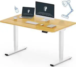 Stand Up Desk 3 Stages Dual Motor Electric Standing Desk 48x30 Inch Whole-Piece Board Height Adjustable Desk Electric Sit Stand Desk(White Frame + Maple Desktop, 2 Packages) Stand Up Desk 3 Stages Dual Motor Electric Standing Desk 48x30 Inch Whole-Piece Board Height Adjustable Desk Electric Sit Stand Desk(White Frame + Maple Desktop, 2 Packages)