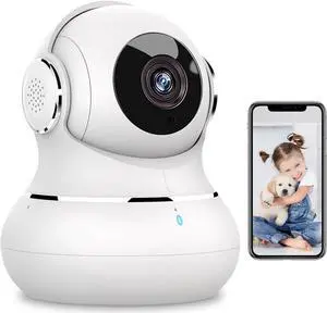 Security Camera Indoor 2K, 360 Pan/Tilt Cameras for Home Security with Motion Detection, Baby Monitor Camera for Pet/Dog with Phone APP, 2.4G WiFi Camera with Night Vision & 2-Way Audio Security Camera Indoor 2K, 360 Pan/Tilt Cameras for Home Security with Motion Detection, Baby Monitor Camera for Pet/Dog with Phone APP, 2.4G WiFi Camera with Night Vision & 2-Way Audio