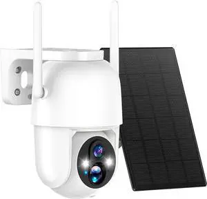 Solar Security Cameras Wireless Outdoor, 2K 3MP Pan Tilt 355° View IP65 Waterproof Rechargeable Battery Powered PTZ WiFi Camera with PIR, Color Night Vision,2-Way Talk,Cloud/SD Solar Security Cameras Wireless Outdoor, 2K 3MP Pan Tilt 355° View IP65 Waterproof Rechargeable Battery Powered PTZ WiFi Camera with PIR, Color Night Vision,2-Way Talk,Cloud/SD