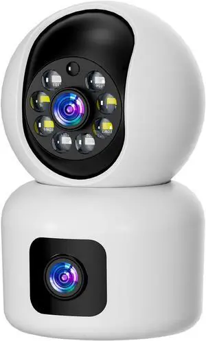 360° Dual Lens Smart Security Camera, 2K HD Camera, 2.4GHz with WiFi, Color Night Vision, Motion Detection for Baby and Pet Monitoring, Support Cloud and SD Card Storage. 360° Dual Lens Smart Security Camera, 2K HD Camera, 2.4GHz with WiFi, Color Night Vision, Motion Detection for Baby and Pet Monitoring, Support Cloud and SD Card Storage.