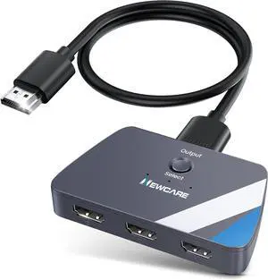 HDMI Switch 3 in 1 Out 4K@60Hz, 3x1 HDMI Splitter with 2.6 FT HDMI 2.0 Cable, 3 Port HDMI switcher Selector Support 4K 60Hz Dolby Atmos HDR10 3D HDCP2.2 for NS PS5 PS4 Xbox Roku TV Fire Stick HDMI Switch 3 in 1 Out 4K@60Hz, 3x1 HDMI Splitter with 2.6 FT HDMI 2.0 Cable, 3 Port HDMI switcher Selector Support 4K 60Hz Dolby Atmos HDR10 3D HDCP2.2 for NS PS5 PS4 Xbox Roku TV Fire Stick