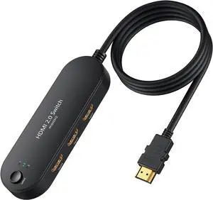 HDMI Switch 4K@60Hz 3 in 1 Out, HDMI Splitter with ??.?????? Long Cable, 3 Port Hdmi Switcher Box Supports Full HD 4K 1080P 3D, HDMI Switch Selector for Xbox PS3 4 5 TV Gaming Mac Roku HDTV HDMI Switch 4K@60Hz 3 in 1 Out, HDMI Splitter with ??.?????? Long Cable, 3 Port Hdmi Switcher Box Supports Full HD 4K 1080P 3D, HDMI Switch Selector for Xbox PS3 4 5 TV Gaming Mac Roku HDTV