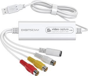 Video Capture VHS to Digital Converter USB Capture Card Device Convert VHS to Digital for Tape Player Camcorder Camera PC TV OBS for Mac OS Android WinXP/7/8/10