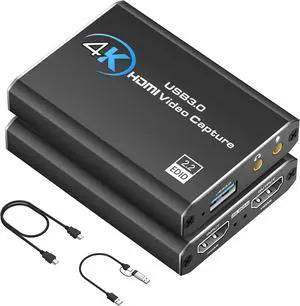 HDMI Video Capture Card for Switch - 4K External Capture Card for Streaming with USB 3.0 and 2K 30FPS Game Capture for Nintendo Switch/PS5/Xbox/PS4/Steam Deck HDMI Video Capture Card for Switch - 4K External Capture Card for Streaming with USB 3.0 and 2K 30FPS Game Capture for Nintendo Switch/PS5/Xbox/PS4/Steam Deck