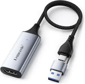 Video Capture Card USB 3.0 to HDMI 4K 1080P 60Hz, HDMI Capture Card with USB A Adapter to Adjust, for Gaming Live Streaming Video Recorder Gaming Meeting for Windows, Mac, iPhone15, Android Video Capture Card USB 3.0 to HDMI 4K 1080P 60Hz, HDMI Capture Card with USB A Adapter to Adjust, for Gaming Live Streaming Video Recorder Gaming Meeting for Windows, Mac, iPhone15, Android