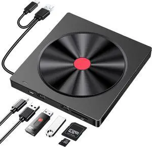 External CD/DVD Drive for Laptop, 6 IN 1 USB 3.0 Ultra-Slim dvd player for laptop, CD ROM Burner Writer External Disk Drive Optical Compatible with Laptop Desktop PC MacBook Windows Mac Linux OS External CD/DVD Drive for Laptop, 6 IN 1 USB 3.0 Ultra-Slim dvd player for laptop, CD ROM Burner Writer External Disk Drive Optical Compatible with Laptop Desktop PC MacBook Windows Mac Linux OS