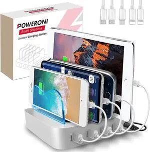 USB Charging Dock - 4-Port - Fast Charging Station for Multiple Devices Apple - Multi Device Charger Station - Compatible with Apple iPad iPhone and Android Cell Phone and Tablet USB Charging Dock - 4-Port - Fast Charging Station for Multiple Devices Apple - Multi Device Charger Station - Compatible with Apple iPad iPhone and Android Cell Phone and Tablet