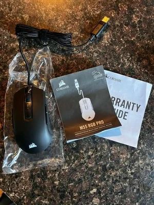 CORSAIR M55 RGB PRO Ambidextrous Multi-Grip Gaming Mouse, Black, Backlit RGB LED, 12400 dpi, Optical CORSAIR M55 RGB PRO Ambidextrous Multi-Grip Gaming Mouse, Black, Backlit RGB LED, 12400 dpi, Optical
