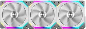Lian Li UNI Fan SL120 3 Pack White-with Controller (ARGB 120mm LED PWM Daisy-Chain) UF-SL120-3W PC Cooling Computer ARGB Case Fans Heatsink Cooler