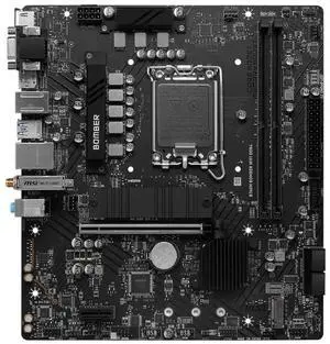 MSI B760M BOMBER WIFI DDR4 motherboard Supports 12th/13th/14th Gen Intel® Core Processors, Pentium® Gold and Celeron® Processors (LGA 1700)