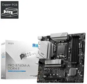 MSI PRO B760M-A DDR4 II LGA 1700 Intel B750 SATA 6Gb/s mATX Motherboard