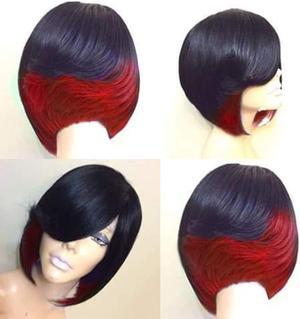 Aochakimg Short Wig Styling Wig Womens Wig Wig Sexy Fashion Full Full wig Pink Lace Front Wig Human Hair