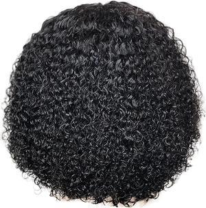 Aochakimg Lace Front Human Hair Wig Middle Part Curly Lace Closure Wig Short Wigs Braid Wigs For Women Lace Front