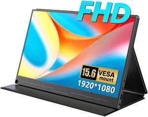Portable Monitor,15.6" IPS HDR 1920X1080 FHD Eye Care Screen USB C Gaming Monitor, Dual Speaker Computer Display HDMI Type-C VESA for Laptop PC MAC Phone