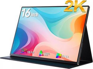 NEWSOUL 2.5K Portable Monitor 16" 2560*1600 Gaming Monitor QHD  500 Nits Display 100% sRGB w/VESA