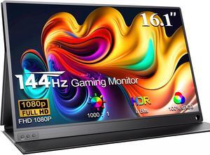 EVICIV 144Hz Portable Monitor, 16.1" 1080P FHD Gaming Computer Monitor FreeSync