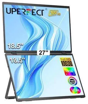 Uperfect Dual Monitor 18.5" Stacked Triple Monitor Folding Travel Monitor w/VESA Uperfect Dual Monitor 18.5" Stacked Triple Monitor Folding Travel Monitor w/VESA