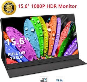 NEWSOUL Portable Monitor, 15.6" IPS HDR 1920X1080 FHD Eye Care Screen USB C Gaming Monitor, Dual Speaker Computer Display HDMI Type-C VESA for Laptop PC MAC Phone w/Smart Case