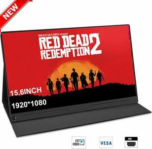 Newsoul Portable Monitor, 15.6" IPS HDR 1920X1080 FHD Eye Care Screen USB C Gaming Monitor, Dual Speaker Computer Display HDMI Type-C VESA for Laptop PC MAC Phone w/Smart Case