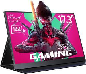 NEWSOUL 144Hz Portable Monitore 17,3 Zoll Tragbarer Bildschirm 1080P USB-C HDMI Freesync