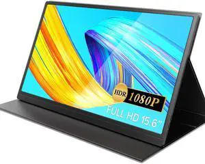 15.6" Portable Monitor 1080P Second Screen HDMI USB C & OTG VESA Touch / Battery