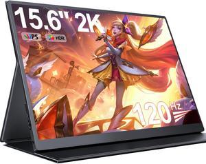 NEWSOUL 120Hz Gaming Monitor 15.6" 2K Portable Display QHD Screeen 400 Nits 1200:1 VESA
