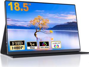 NEWSOUL 18.5 Inch Portable Monitor for Laptop, FHD 1080P 100% sRGB Travel Monitor for Laptop, Portable Computer IPS Display w/VESA, External Monitor USB-C HDR HDMI Portable Screen w/Smart Cover & Spe