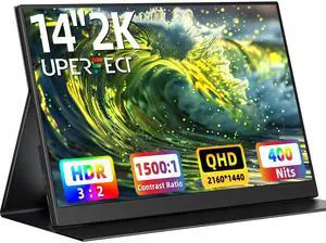 Newsoul 14" 2K Portable Monitor 2160*1440 HDMI USB C Display FHD 1500:1 Screen For Laptop PC and Game Xbox PS