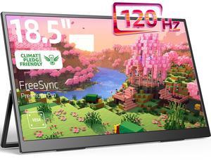 Newsoul 18.5" 120Hz FreeSync Portable Monitor, 1080P 100% sRGB FHD IPS HDR Gaming Display with VESA & Stand, Ultra-Slim & Lightweight Frameless