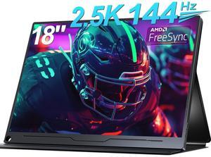 Newsoul 2K 144Hz Portable Gaming Monitor 18" 100% DCI-P3, FreeSync, HDR, VESA Mount, Eye-Care