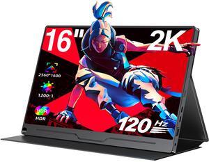 NEWSOUL 16" 120Hz 2K Portable Monitor 2560*1600 Gaming Monitor With VESA hole IPS Standard HDM C model For PS4 5