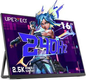 Newsoul 16" 2K 240Hz Gaming Monitor - 2560x1600 IPS, 0.1ms, 100% DCI-P3, 400Nits, Adjustable Stand