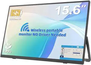 Uperfect 15.6" FHD 1080P Portable Monitor with Wireless Screen Mirroring, Built-in Battery, Speakers, LS Stand & VESA Mount, USB-C/HDMI for Laptop/Phone/Gaming Uperfect 15.6" FHD 1080P Portable Monitor with Wireless Screen Mirroring, Built-in Battery, Speakers, LS Stand & VESA Mount, USB-C/HDMI for Laptop/Phone/Gaming