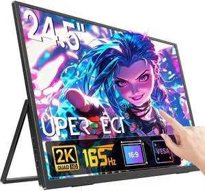 UPERFECT 24.5" 165Hz 2K QHD Touchscreen Portable Monitor 2560x1440 IPS 1ms FreeSync HDR10 100% sRGB USB-C HDMI VESA UPERFECT 24.5" 165Hz 2K QHD Touchscreen Portable Monitor 2560x1440 IPS 1ms FreeSync HDR10 100% sRGB USB-C HDMI VESA