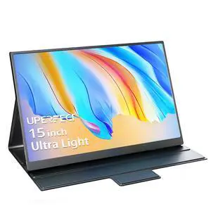 UPERFECT 15 Inch Portable Monitor FHD 1080P IPS 100% sRGB 178° Viewing Angle Built-in Dual Speakers Ultra-Slim 4mm Bezel 570g Lightweight USB-C Mini HDMI Foldable Stand for Laptop PC Mac Phone Console UPERFECT 15 Inch Portable Monitor FHD 1080P IPS 100% sRGB 178° Viewing Angle Built-in Dual Speakers Ultra-Slim 4mm Bezel 570g Lightweight USB-C Mini HDMI Foldable Stand for Laptop PC Mac Phone Console