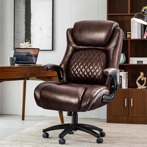 350lb Heavy Duty office chair executive Memory Foam Bonded leather