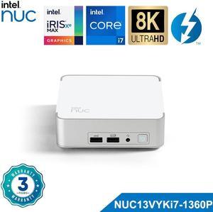 Intel NUC 13 Pro White Vivid Canyon NUC13VYKi7 Core i7-1360P 13TH Gen Intel Core Processor Intel Iris Xe Graphics Wi-Fi 6E Thunderbolt 4 64gb ram 2tb ssd