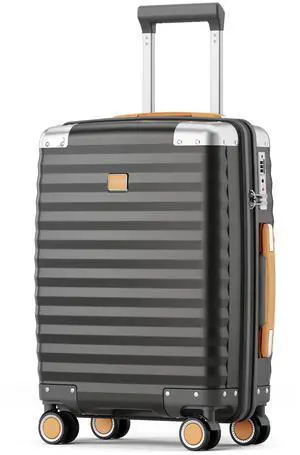 3-piece hard shell luggage set, 20 inch, 24 inch, 28 inch luggage, carry on luggage set, with swivel wheels, travel luggage set 20" Grey