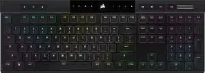 K100 AIR Wireless RGB Mechanical Gaming Keyboard - Ultra-Thin, Sub-1ms Slipstream , Low-Latency Bluetooth, Cherry MX Ultra Low Profile Keyswitches - NA Layout, QWERTY - Black K100 AIR Wireless RGB Mechanical Gaming Keyboard - Ultra-Thin, Sub-1ms Slipstream , Low-Latency Bluetooth, Cherry MX Ultra Low Profile Keyswitches - NA Layout, QWERTY - Black