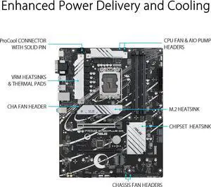 ASUS PRIME B760-PLUS D4 Intel LGA 1700 B760 ATX M.2 Desktop Motherboard B