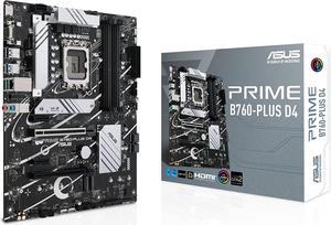 ASUS Prime B760-PLUS D4 Intel (13th and 12th Gen)LGA 1700 ATX motherboard PCIe 5.0,3xPCIe 4.0 M.2 slots,DDR4,2.5Gb LAN,DisplayPort,USB 3.2 Gen 2x2 Type-C,front USB 3.2 Gen 1 Type-C,Thunderbolt (USB4®)