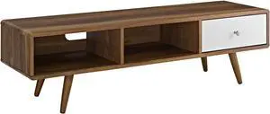 Modway Transmit, 55" TV Stand, Walnut White