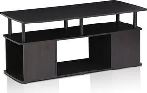 Furinno JAYA TV Stand for TVs up to 50 Inch with Open Storage, Blackwood