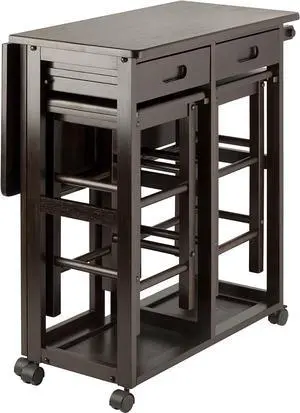Winsome Suzanne Kitchen Table Set with Stools, Coffee, 33" Winsome Suzanne Kitchen Table Set with Stools, Coffee, 33"